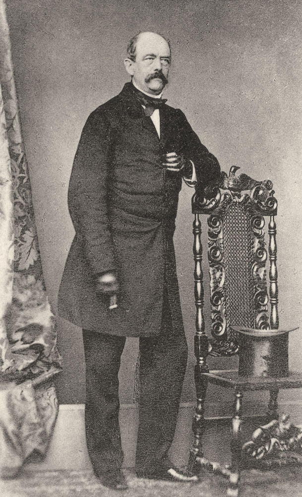 GERMANY. Portrait of Bismarck, c.1865 1935 old vintage print picture